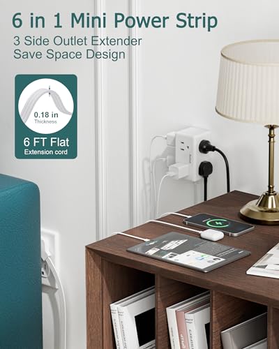 Ultra Flat 6 Outlet Power Strip - 6 Ft