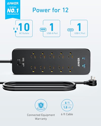 Anker Surge Protector Power Strip with USB Ports