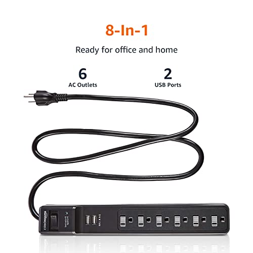 Amazon Basics 6-Outlet Surge Protector Power Strip