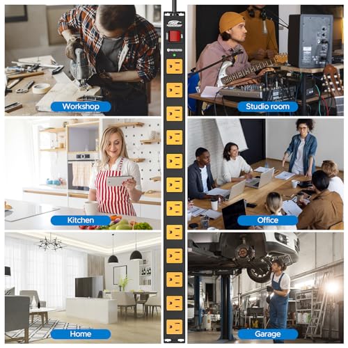 Heavy Duty 12 Outlet Surge Protector Power Strip