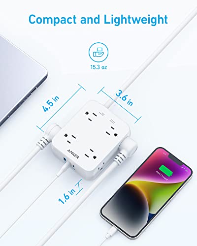 Anker 5Ft Power Strip with USB Ports