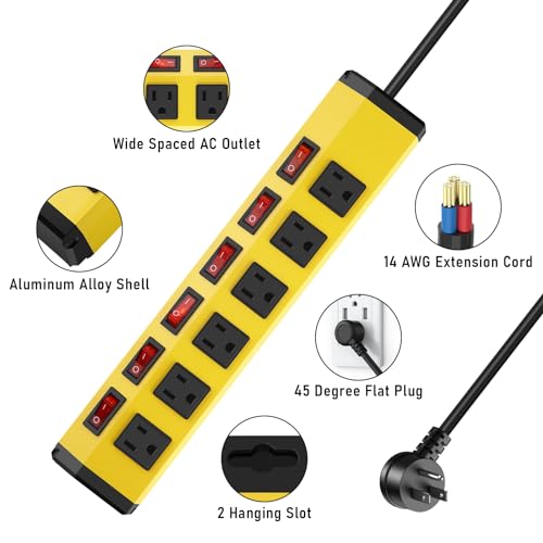 ANNQUAN 6-Outlet Power Strip with Individual Switches