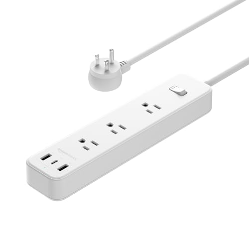 Amazon Basics 3 Outlet Power Strip with USB Ports