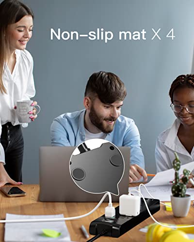 Addtam Surge Protector Power Strip with USB Ports