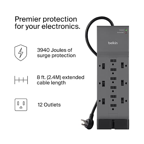 Belkin 12-Outlet Heavy-Duty Surge Protector Power Strip