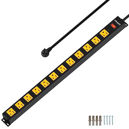 12-Outlet Surge Protector Power Strip with 6FT Cord