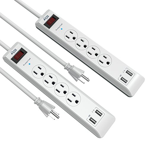 KMC 4-Outlet Surge Protector Power Strip Set