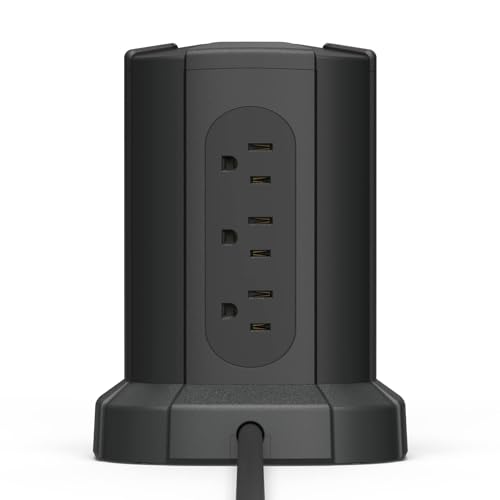 Amazon Basics Power Strip Tower with USB Ports