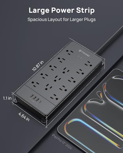 TROND 4000J Surge Protector Power Strip with USB