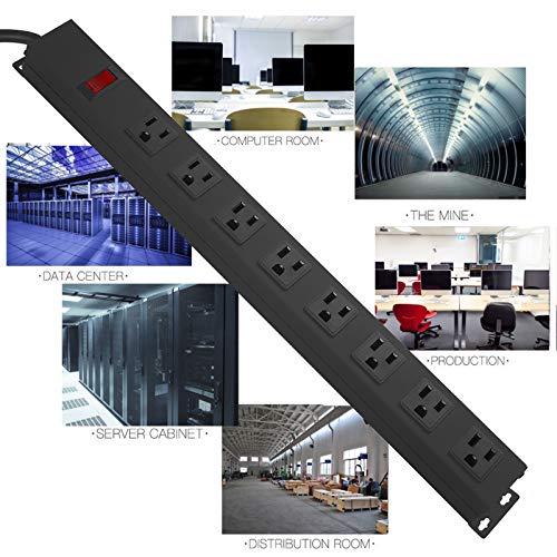 Heavy-Duty 8-Outlet Wall Mount Power Strip