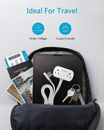 Anker Compact USB Power Strip with 2 Outlets