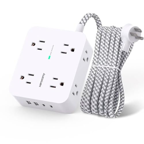 8-Outlet Power Strip with 4 USB Ports