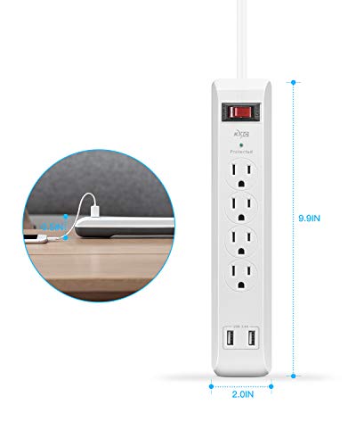 KMC 4-Outlet Surge Protector Power Strip Set