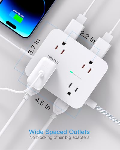 8-Outlet Power Strip with 4 USB Ports