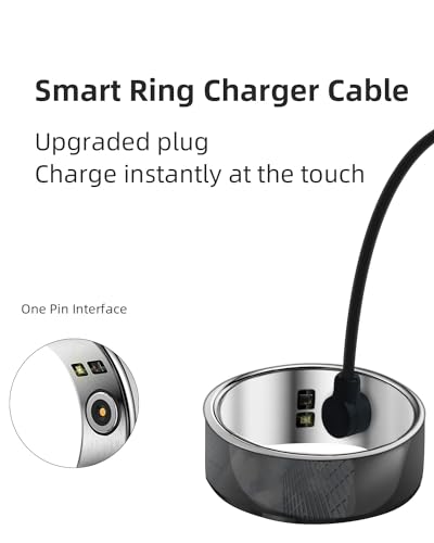 MAKCPOIMER Smart Ring Charger Cable, Smart Hand Fitness Ring Watch Charger (2p)