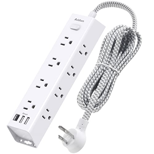 10 FT Power Strip with 12 AC Outlets & USB