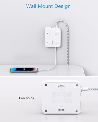 8-Outlet Power Strip with 4 USB Ports