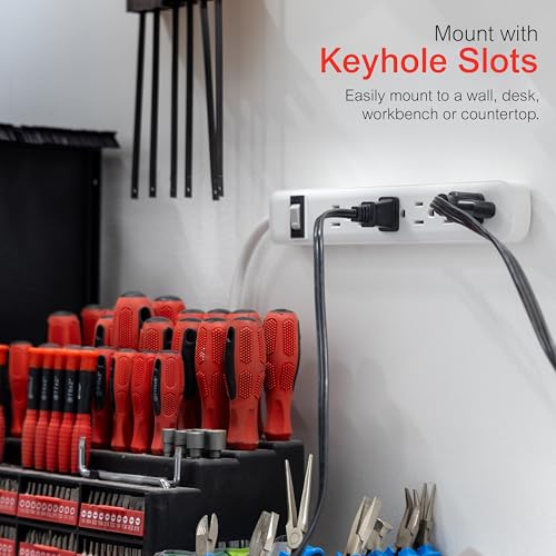 GE 6-Outlet Heavy Duty Power Strip 2-Pack