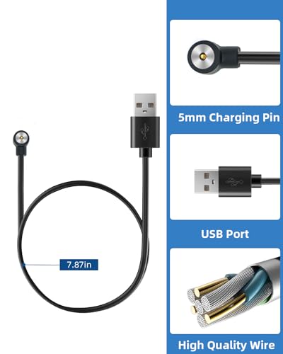 MAKCPOIMER Smart Ring Charger Cable, Smart Hand Fitness Ring Watch Charger (2p)
