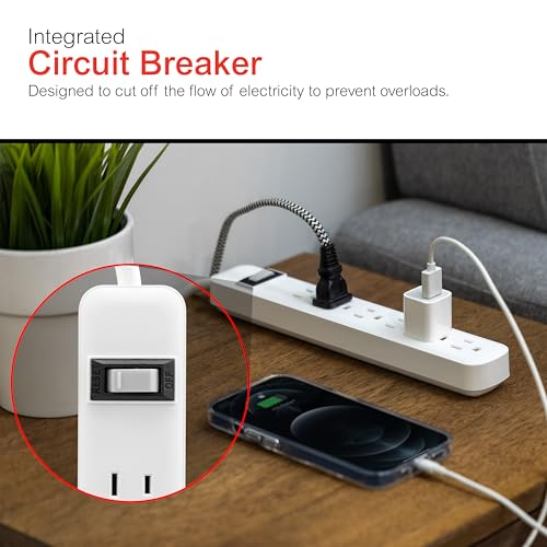 GE 6-Outlet Heavy Duty Power Strip 2-Pack