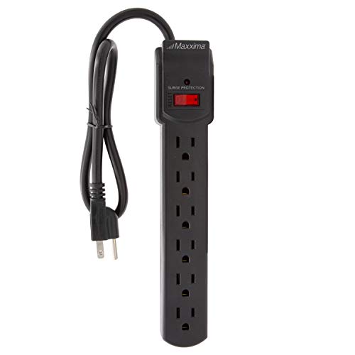 Maxxima 4-Pack Surge Protector Power Strip - Black