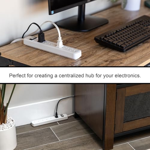 GE 6-Outlet Heavy Duty Power Strip 2-Pack