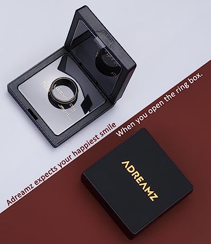 Adreamz 8mm Computer Circuit Board Pattern Ring - Spinner Fidget Ring for Men, Anxiety Relieving Fidget Black Stainless Steel Ring For Men Programmer Wedding Ring 11