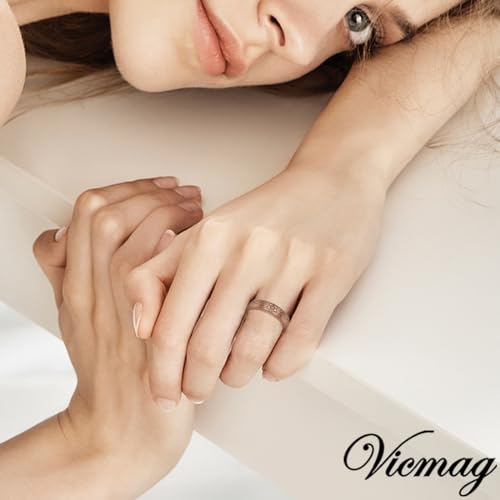 Vicmag Copper Magnetic Ring for Women 99.9% Copper Finger Ring Strong Magnet Ring Copper Jewelry Gift Adjustable