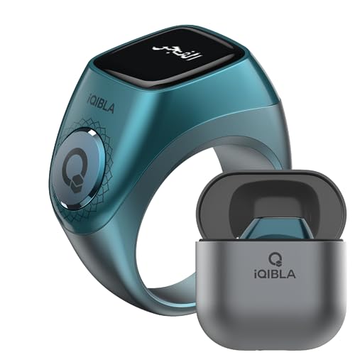 TAKVA - Zikr Ring Flex Pro | Improved, Smart Tasbih Ring (Interchangeable Ring Sizes) (Blue, 18/20/22mm)