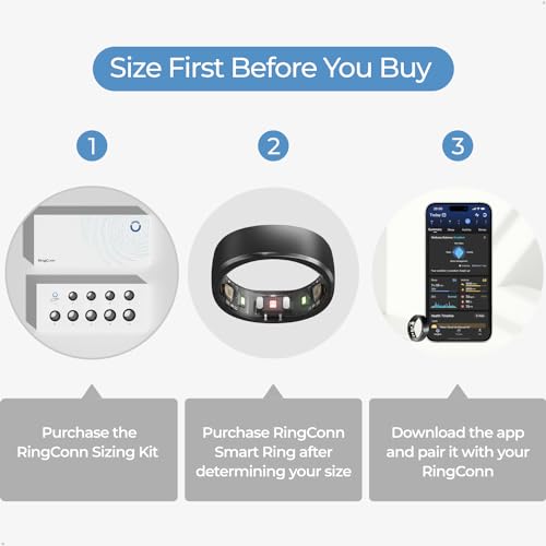 Sizing Kit for RingConn Smart Ring - Sizing Kit Size First Before You Buy - Choose from 9 Sizes - Sizes 6 to 14 - Find The Perfect Ring Size Smart Ring Sizer