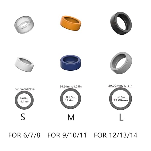 LevyPan Silicone Ring Protector Compatible with Oura Ring Gen 3 and All Smart Ring, Elastic Smart Ring Cover for Men and Women (Black, S(6/7/8))