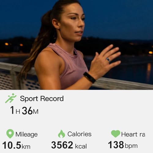 Cuifati Smart Fitness Ring, Waterproof Activity with Heart Rate, Pedometer, Sleep Tracking, Monitor & Step Calorie Counter, Smart Health Ring for Women Men (10#)