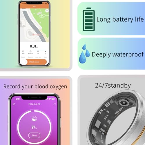 CORAILO Smart Ring X1 for Men and Women, Sleep Tracker, health tracker, Fitness Tracker, Heart Rate, Shake and take Photos, Waterproof, Health Tracking