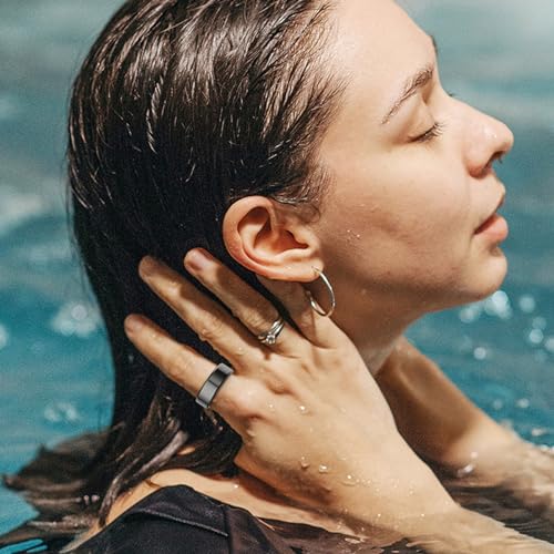 Cuifati Smart Fitness Ring, Waterproof Activity with Heart Rate, Pedometer, Sleep Tracking, Monitor & Step Calorie Counter, Smart Health Ring for Women Men (10#)