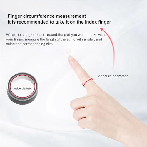 Jiawu Smart Ring, Waterproof Ceramic Ring, Universal Wearable BT Connection Health for Mobile Phone, Sports Ring with Heart Rate Monitor, Sleep Monitor, Temperature, Oxygen (Black No.