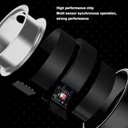 ASHATA Smart Ring Health, Health Ring to Monitor Fitness Sleep Heart Rate, Step Counting, Remotely Take Photo, IP68 Waterproof Smart Health Ring for Men Women, Silver (8)