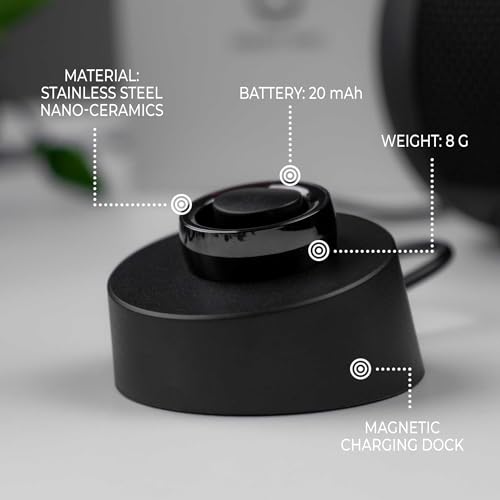 Nordic ProStore Smart Ring – Smart Rings for Men and Women – Health Tracker Ring to Monitor Fitness, Sleep and Heart rate – Fitness ring with 5-day Battery life, 5ATM Waterproof, APP for iOS & Android