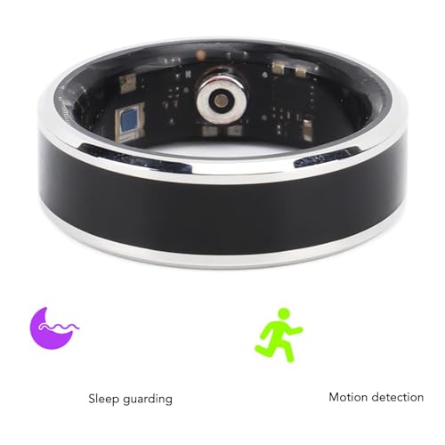 Smart Rings for Men and Women, Rechargeable Health Ring, Waterproof Ring Smart Ring Health , Multifunctional Health Care Sports Ring for Sleep Monitoring (#8 18.4MM)