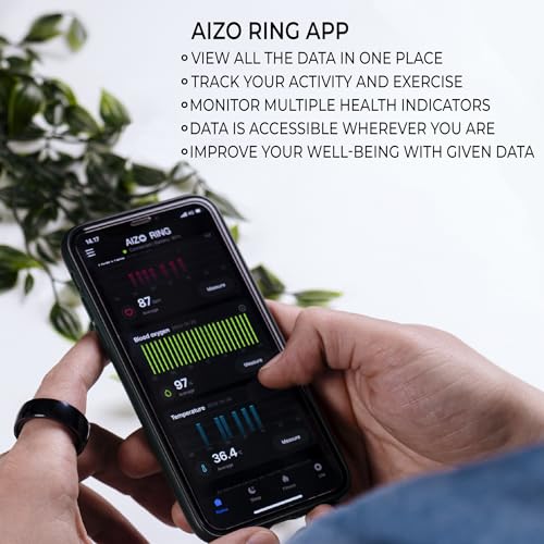 Nordic ProStore Smart Ring – Smart Rings for Men and Women – Health Tracker Ring to Monitor Fitness, Sleep and Heart rate – Fitness ring with 5-day Battery life, 5ATM Waterproof, APP for iOS & Android