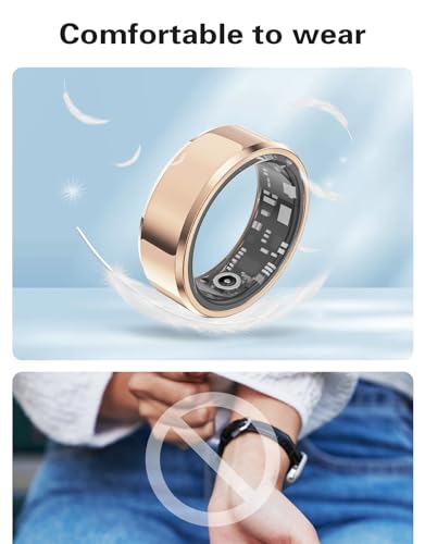 Smart Ring Health Tracker，Sports Fitness Ring，Step Tracker，Heart Rate Monitor ，Blood Oxygen， Sleep Tracker ，IP68 Waterproof，Activity Fitness Tracker，5 Days Battery Life，Best Smart Rings for Women Men