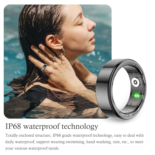 Hameisen Smart Ring for Men/Women - Smart Ring Health Tracker - Sleep Tracker Ring, No App Subscription, Support 6-7 Days Battery Life (Size 12)