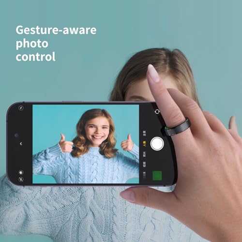 EOGBM Smart Ring Health Tracker, Men's Smart Ring, Women's Fitness Ring, Heart Rate, Blood Oxygen, Sleep Monitor, Pedometer with APP, 5ATM Waterproof, Compatible with iso and Android (Rose Gold, 8#)