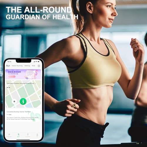 Smart Ring Fitness Tracker Ring for Women Men - Sleep Heart Rate Step Blood Oxygen Blood Pressure Health Tracker, 5ATM Waterproof Compatible with Android & iOS, No App Subscription, 5 Day Battery(8#)