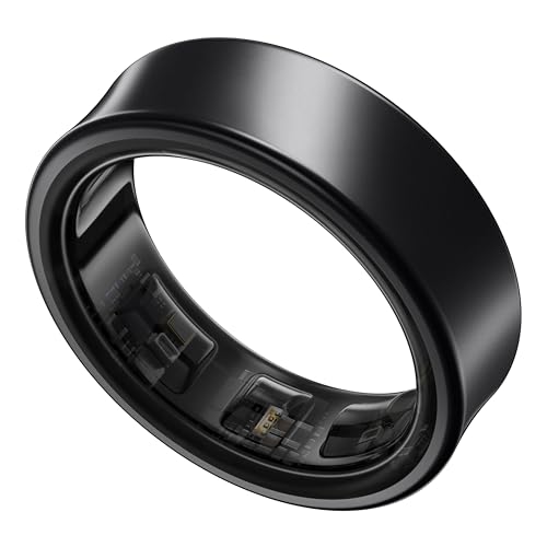 SAMSUNG Galaxy Ring, AI Smart Ring, Size First w/Sizing Kit, No App Subscription, Fitness Monitor, Sleep Tracker, Up to 7-Day Battery, Size 8, Titanium Black [US Version, 1Yr Manufacturer Warranty]