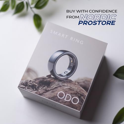 Nordic ProStore Smart Ring – Smart Rings for Men and Women – Health Tracker Ring to Monitor Fitness, Sleep and Heart rate – Fitness ring with 5-day Battery life, 5ATM Waterproof, APP for iOS & Android