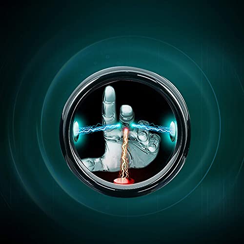 hecere Waterproof Ceramic NFC Ring, NFC Forum Type 2 215 496 Bytes Chip Universal for Mobile Phone, All-Round Sensing Technology Wearable Smart Ring, Wide Surface Fasion Ring(12#)