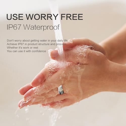 Smart Ring for Women Ladies Smart Rings Blood Pressure Monitor Heart Rate Health Rings Sleep Tracker Fitness Tracker Calories Step Counter Pedometer Compatible with iOS Android Phones Elegant Ladies