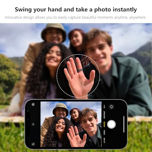 GenXenon Fitness Tracker Smart Ring,Step Counter,Heart Rate Blood Oxygen Sleep Tracker Health Ring, 5ATM Waterproof Long Battery Life Smart Rings Compatible with iOS & Android (Black, US 9)