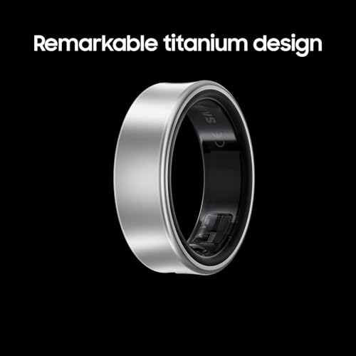 SAMSUNG Galaxy Ring, AI Smart Ring, Size First w/Sizing Kit, No App Subscription, Fitness Monitor, Sleep Tracker, Up to 7-Day Battery, Size 8, Titanium Black [US Version, 1Yr Manufacturer Warranty]