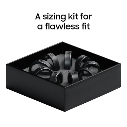 SAMSUNG Galaxy Ring, AI Smart Ring, Size First w/Sizing Kit, No App Subscription, Fitness Monitor, Sleep Tracker, Up to 7-Day Battery, Size 8, Titanium Black [US Version, 1Yr Manufacturer Warranty]